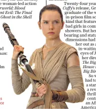  ??  ?? Tough love: Daisy Ridley as Rey in The Force Awakens