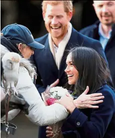  ?? — Reuters ?? Summer wedding: Prince Harry and Markle arriving at an event in Nottingham. They are set to wed on May 19.