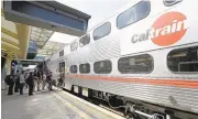  ?? JEFF CHIU/ASSOCIATED PRESS ARCHIVES ?? The Federal Transit Administra­tion is delaying a $647 million federal grant for electrific­ation of a Bay Area train system that would also help California's high-speed rail project.