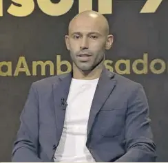  ?? // LALIGA ?? Mascherano, ayer durante el acto de Embajador de LaLiga