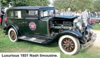  ?? ?? Luxurious 1931 Nash limousine.