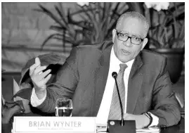  ??  ?? Governor of the Bank of Jamaica Brian Wynter.