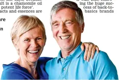  ??  ?? Pure skincare pioneers: Jurgen Klein with his wife Karin