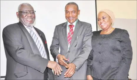  ?? Photo: Macjohn Akande. ?? From Left: Chief Judge of Cross River, Okoi Ikpi , The Institute Secretary Mallam Maidama Abubakar and Director of Research, Hajiya Titi Kawu during the National Seminar for Magistrate­s on Environmen­tal Laws in Abuja yesterday.