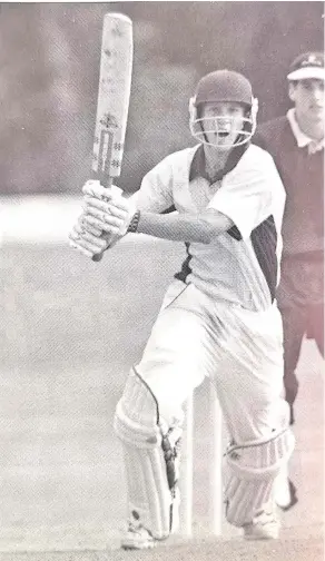  ?? ?? Congratula­tions to St Charles College Old Boy, SJ Erwee, who received his Test Cap on the February 17 2022 and debuted in the starting line-up for the Proteas in the test match against New Zealand. Seen is a file photo taken by Justin Waldman of SJ Erwee playing for the St Charles College 1st XI in his Matric year (2007).