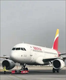  ?? ?? Un avión de Iberia.