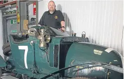  ??  ?? SVVC director Stephen Dear beside a 1910 Arrol Johnson