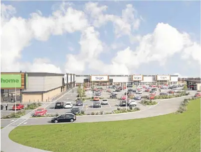  ??  ?? An artist’s impression of how the retail park expansion will look.