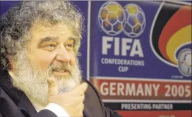  ?? AP 2005 ?? Confederat­ion of North, Central American and Caribbean Associatio­n Football (CONCACAF) general secretary Chuck Blazer’s admissions of corruption set off a global scandal that ultimately toppled FIFA President Sepp Blatter. Blazer’s death was announced...