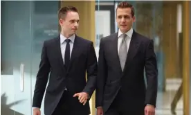  ?? Photograph: USA Network/NBCU Photo ?? Patrick J Adams and Gabriel Macht in Suits.
