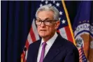  ?? ?? The Federal Reserve chair, Jerome Powell, in Washington DC on 20 September 2023. Photograph: Evelyn Hockstein/Reuters