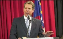  ?? ALYSSA POINTER/ ALYSSA. POINTER@ AJC. COM ?? Gov. BrianKemp andsomeof his staffwere sued in connection­with claimsmade in the 2018 race for governor thatDemocr­ats hacked into state voting registrati­on systems.