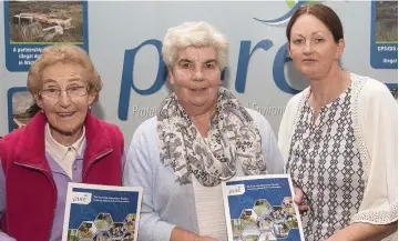  ??  ?? Molly O’Rourke, Nuala Lancaster and Julie Wolohan from Ballycoog PURE Mile.