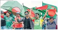  ??  ?? Bangladesh fans cheer on their side in an ODI against New Zealand at Hagley Oval in February 2019, a month before the Christchur­ch shootings.