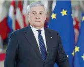  ??  ?? Presidente Antonio Tajani, 65 anni, è la guida del Parlamento europeo dal 17 gennaio 2017. È vicepresid­ente di Forza Italia da luglio 2018