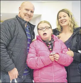  ?? CODY MCEACHERN/TRURO DAILY NEWS ?? LEFT: Shane Oderkirk, right, never thought his wish — to visit Bungie Studios — would be granted. To his surprise, though, Lloyd Berliner of the Children’s Wish Foundation presented Oderkirk with a six-day vacation to Washington state, home of Bungie...