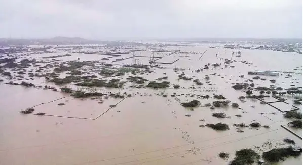  ?? Reuters
Source: YouTube
PTI ?? Not a dry patch Left: Flooded areas on the outskirts of Chennai yesterday. Massive flooding across Tamil Nadu has driven thousands from their homes, shutting factories and paralysing life in the state capital.
Grounded Below: A view of Chennai airport...