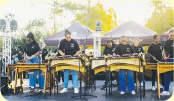  ?? ?? The St John’s D.S.G. Grade 6 Marimba Band performing.