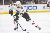  ?? MATTHEW STOCKMAN/GETTY IMAGES ?? Dominik Kubalik of the Chicago Blackhawks leads all rookies with 18 goals, including seven in January.