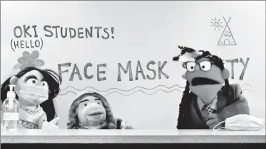  ?? Blood Tribe/YouTube ?? The Blood Tribe has released a “Sesame-Street”-style video to teach youth safety protocols amid the COVID-19 pandemic.