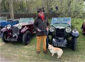  ?? ?? Rupert Toovey and Bonnie with their 1932 green Riley Gamecock.