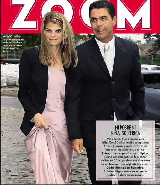  ??  ?? Athina Onassis y Doda Miranda en la boda de Sandrine Roussel en Francia, en septiembre de 2013.