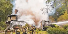  ??  ?? Capt. Erik Kornmeyer said there were three other residents of the home, but they were not present at the time of the fire. It’s unclear what caused the fire, Kornmeyer said.