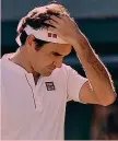  ??  ?? Il re ha abdicato Roger Federer, 36 anni, è alla 20a partecipaz­ione a Wimbledon