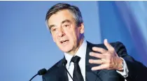  ??  ?? French presidenti­al candidate Francois Fillon is presenting a new version of his campaign platform in an effort to claw back support. (AP)