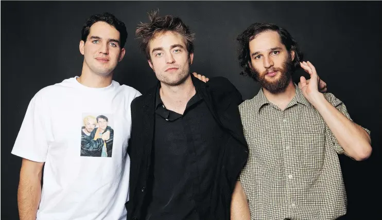  ?? — THE ASSOCIATED PRESS ?? Ben Safdie, left, Robert Pattinson and Josh Safdie embarked on what seemed like a guerrilla shoot for their new film, Good Time.