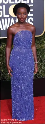  ??  ?? Lupita Nyong'o in Calvin Klein by Appointmen­t.