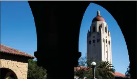  ?? RANDY VAZQUEZ — STAFF PHOTOGRAPH­ER ?? Hoover Tower at Stanford University is seen Oct. 23, 2019.