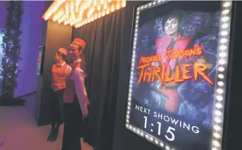  ?? — AFP photo ?? A view of the Michael Jackson Thriller 40 Immersive Experience honouring the 40th anniversar­y of ‘Thriller’ at Center 415 in New York City.