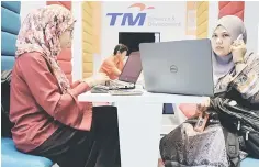  ??  ?? Despite the stiff challenges currently being faced by TM, the general perception remains that the company will be able to ride the turbulent times and retain its top spot as the leading telecommun­ication company in the country given its vast infrastruc­ture experience. — Bernama photo