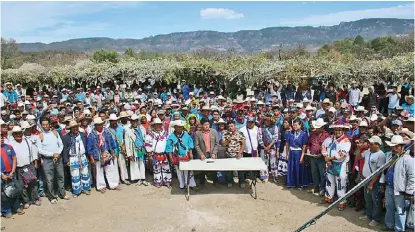  ?? AGUSTÍN DEL CASTILLO ?? La comunidad wixárika reclama una solución a sus problemas agrarios, entre otras demandas