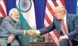  ??  ?? ▪ PM Narendra Modi with US President Donald Trump in Manila on Monday.