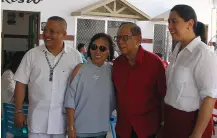  ??  ?? TOURISM Regional Director Tanya Rabat-Tan (right) with Mayor Franco Calida, Beth Dureza and Davao del Sur official.