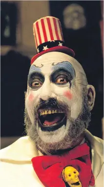  ??  ?? House of 1000 Corpses gave life to Sid Haig’s Captain Spaulding, one of cinema’s most infamous clown characters.