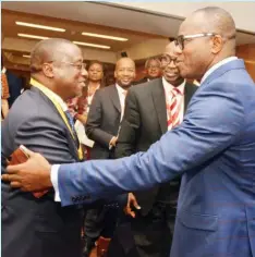  ?? PHOTO: ?? Minister of State for Petroleum Resources, Dr. Ibe kachikwu (right) and the Group Managing Director of NNPC, Dr. Maikanti Baru at the 23rd Nigerian Economic Summit in Abuja yesterday. NNPC