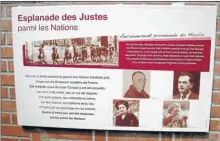  ??  ?? Sur l’esplanade des Justes, dimanche cérémonie de remise de médailles de « Justes parmi les Nations » à 4 Moissagais