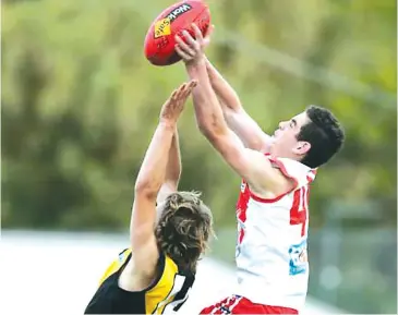  ??  ?? Above: He played his junior footy at Fish Creek before moving across to the Moe Lions and then Gippsland Power. (photo Gary Bradshaw)