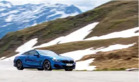  ??  ?? Gran Turismo som bäst. BMW M850i trivdes i de lämpligt branta kurvorna på Grossglock­ner Hochalpens­trasse i Österrike.