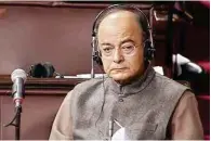  ??  ?? Arun Jaitley in Rajya Sabha on Tuesday