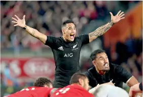  ??  ?? Auckland: New Zealand's scrum-half Aaron Smith reacts during the third rugby union Test match between the British and Irish Lions and New Zealand All Blacks at Eden Park in Auckland on July 8, 2017. AFP