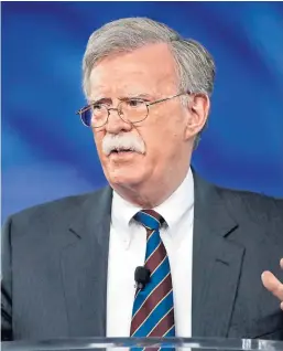  ?? AP. ?? John Bolton is a former US national security adviser.