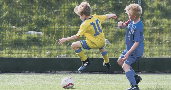  ??  ?? Russell Foster U9 Cup competitio­n at Silksworth Sports Complex with Lumley FC (blue) and Durham City Juniors (yellow).