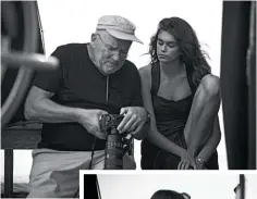  ??  ?? Behind the scenes of Kaia Gerber’s campaign shoot for the Omega De Ville Trésor collection, shot by renowned fashion photograph­er, Peter Lindbergh