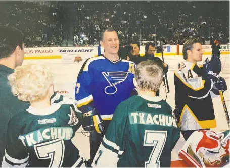 Brothers Matthew and Brady Tkachuck at NHL All-Star Game