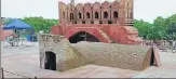  ??  ?? ▪ The entrance to the cell, which, says ASI, was probably built during the reign of Mughal emperor Aurangzeb or by the British Army.