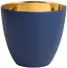  ??  ?? Navy and gold tealight holder, £11.95, Lime Lace